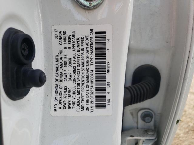 Photo 10 from auction – 2017 HONDA CIVIC LX with VIN 2HGFC2F54HH530724