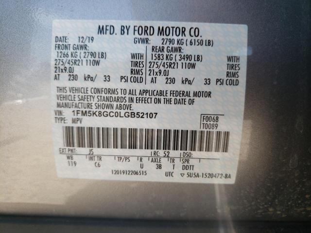 Photo 10 from auction – 2020 FORD EXPLORER S with VIN 1FM5K8GC0LGB52107