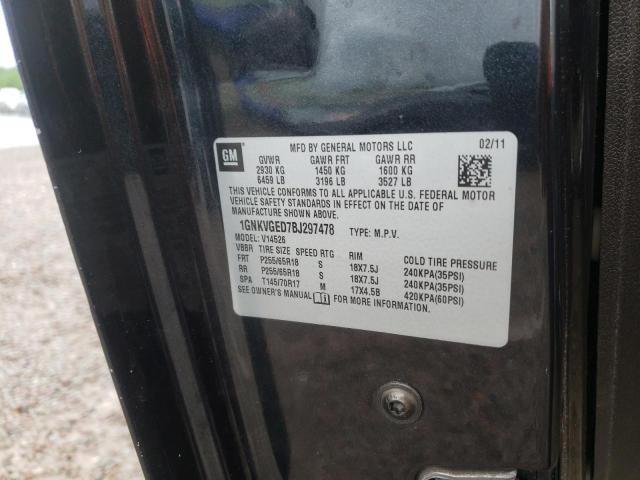 Photo 10 from auction – 2011 CHEVROLET TRAVERSE L with VIN 1GNKVGED7BJ297478
