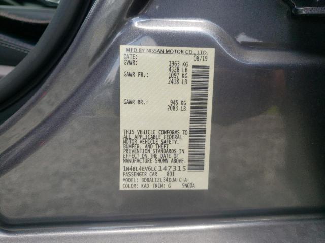 Photo 10 from auction – 2020 NISSAN ALTIMA SL with VIN 1N4BL4EV6LC147315