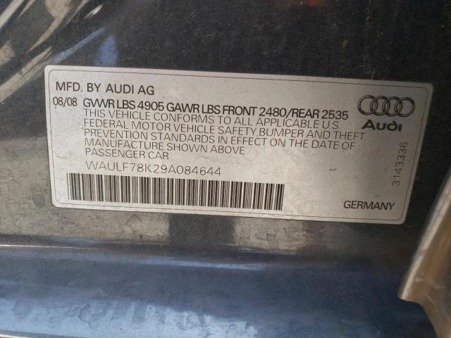 Photo 10 from auction – 2009 AUDI A4 2.0T QU with VIN WAULF78K29A084644
