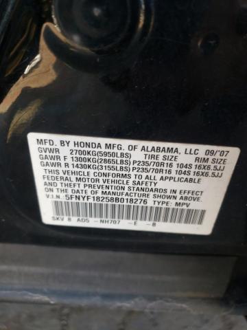 Photo 10 from auction – 2008 HONDA PILOT VP with VIN 5FNYF18258B018276