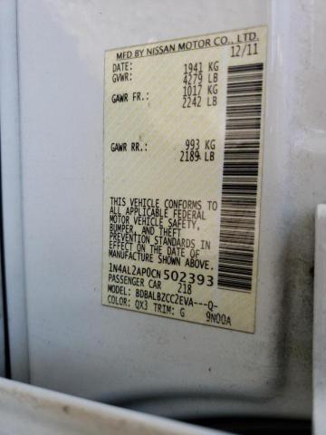 Photo 10 from auction – 2012 NISSAN ALTIMA BAS with VIN 1N4AL2AP0CN502393