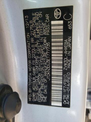 Photo 10 from auction – 2014 TOYOTA PRIUS with VIN JTDKN3DU3E1777735