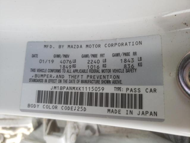 Zdjęcie 10 z aukcji – 2019 MAZDA 3 PREMIUM z VIN JM1BPANMXK1115059