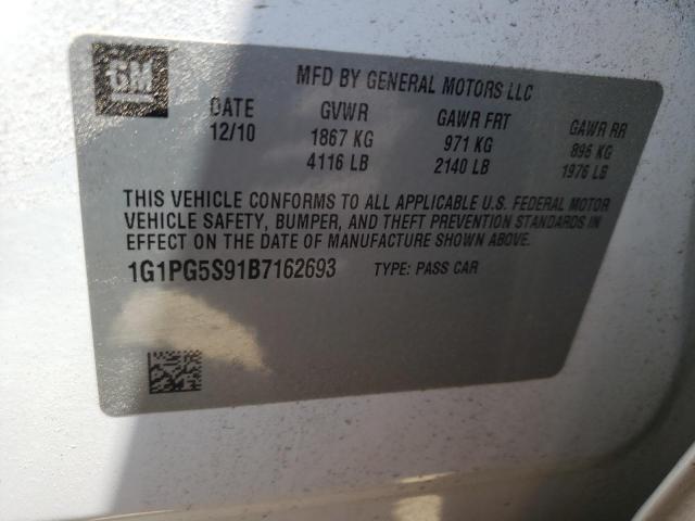 Photo 10 from auction – 2011 CHEVROLET CRUZE LT with VIN 1G1PG5S91B7162693