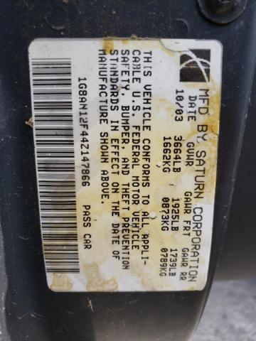 Photo 10 from auction – 2004 SATURN ION LEVEL with VIN 1G8AN12F44Z147866