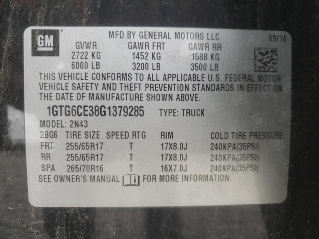 Photo 10 from auction – 2016 GMC CANYON SLE with VIN 1GTG6CE38G1379285