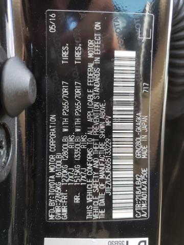Photo 10 from auction – 2016 TOYOTA 4RUNNER SR with VIN JTEZU5JR6G5133229