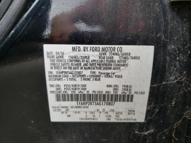 Photo 10 from auction – 2010 FORD TAURUS SHO with VIN 1FAHP2KT5AG170807