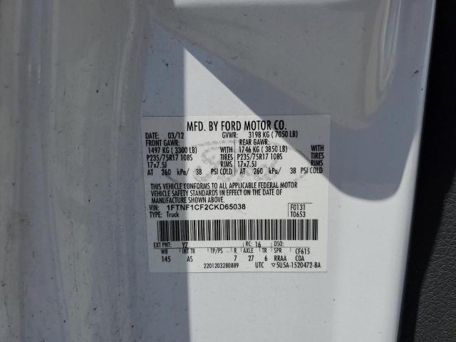 Photo 10 from auction – 2012 FORD F150 with VIN 1FTNF1CF2CKD65038