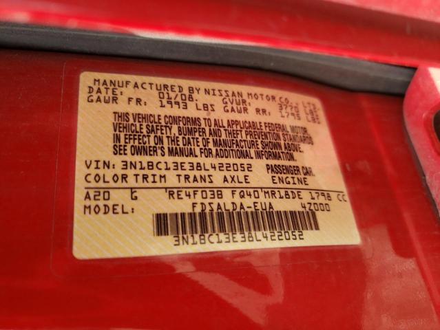 Photo 10 from auction – 2008 NISSAN VERSA S with VIN 3N1BC13E38L422052
