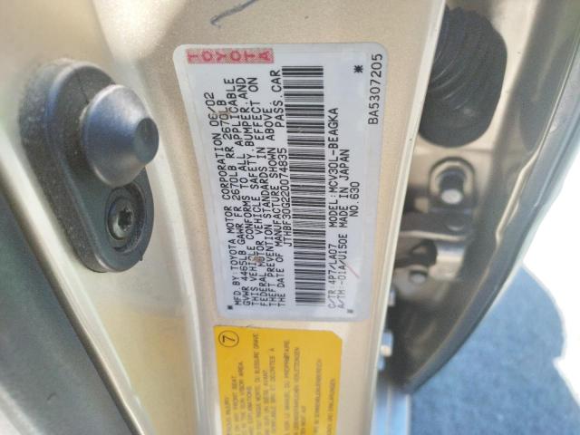 Photo 10 from auction – 2002 LEXUS ES 300 with VIN JTHBF30G220074835