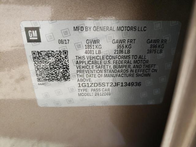 Photo 10 from auction – 2018 CHEVROLET MALIBU LT with VIN 1G1ZD5ST2JF134936