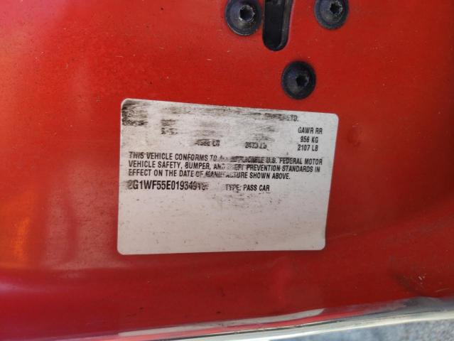 Photo 10 from auction – 2001 CHEVROLET IMPALA with VIN 2G1WF55E019349167