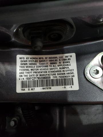 Photo 10 from auction – 2016 HONDA CIVIC EX with VIN 19XFC2F79GE080059
