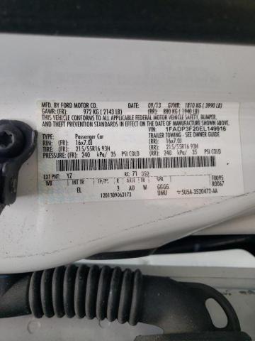 Photo 10 from auction – 2014 FORD FOCUS SE with VIN 1FADP3F20EL149916