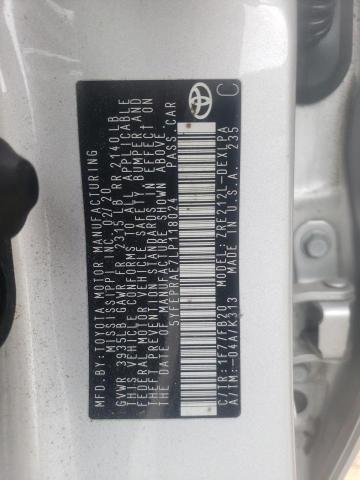 Photo 10 from auction – 2020 TOYOTA COROLLA LE with VIN 5YFEPRAE7LP118024