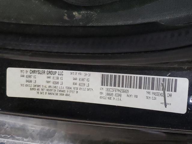 Photo 10 from auction – 2010 DODGE AVENGER R/ with VIN 1B3CC5FB7AN236029