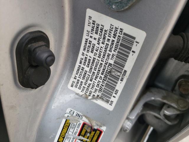 Photo 10 from auction – 2011 HONDA CIVIC EX with VIN 19XFA1F83BE021736