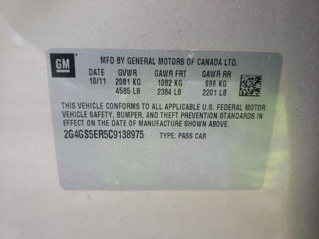 Photo 10 from auction – 2012 BUICK REGAL PREM with VIN 2G4GS5ER5C9138975