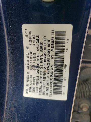 Photo 10 from auction – 2015 HONDA ACCORD EX with VIN 1HGCR2F72FA029023