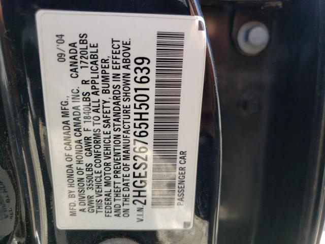 Photo 10 from auction – 2005 HONDA CIVIC EX with VIN 2HGES26765H501639