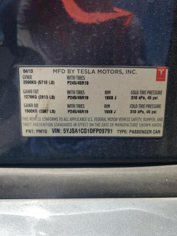 Photo 10 from auction – 2013 TESLA MODEL S with VIN 5YJSA1CG1DFP09791