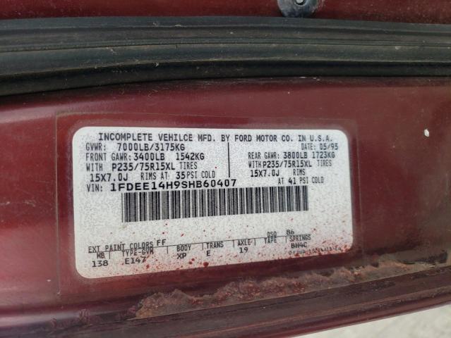 Photo 10 from auction – 1995 FORD ECONOLINE with VIN 1FDEE14H9SHB60407