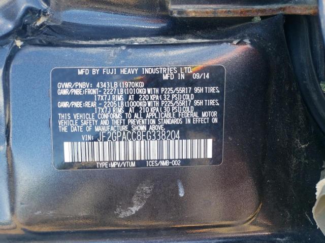Photo 10 from auction – 2014 SUBARU XV CROSSTR with VIN JF2GPACC8EG338204
