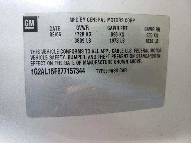 Photo 10 from auction – 2007 PONTIAC G5 with VIN 1G2AL15F877157344