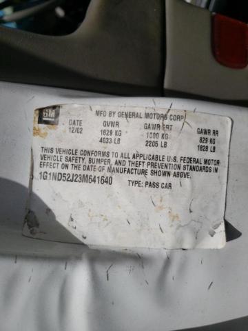Photo 10 from auction – 2003 CHEVROLET MALIBU with VIN 1G1ND52J23M641640