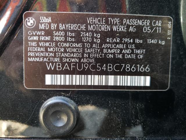 Photo 10 from auction – 2011 BMW 550 XI with VIN WBAFU9C54BC786166