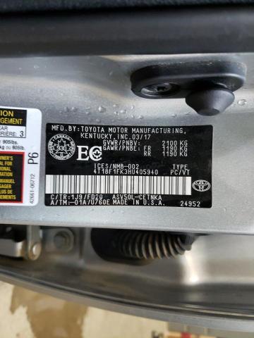 Photo 10 from auction – 2017 TOYOTA CAMRY LE with VIN 4T1BF1FK3HU405940