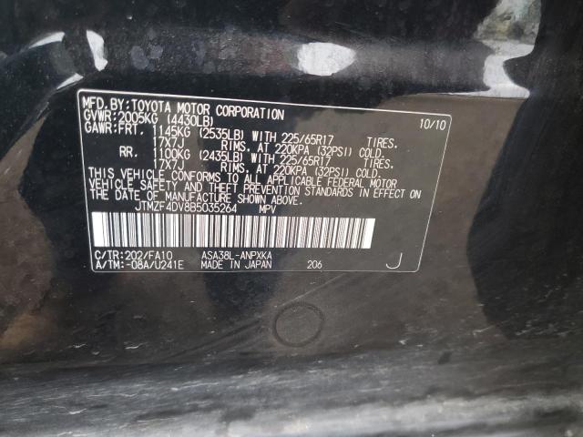 Photo 10 from auction – 2011 TOYOTA RAV4 with VIN JTMZF4DV8B5035264