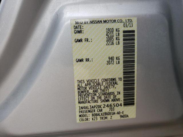 Photo 10 from auction – 2013 NISSAN ALTIMA 2.5 with VIN 1N4AL3AP2DC246504