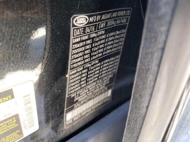 Photo 10 from auction – 2016 LAND ROVER RANGE ROVE with VIN SALWR2PF8GA591679