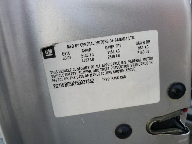 Photo 10 from auction – 2006 CHEVROLET IMPALA LS with VIN 2G1WB58K169331362