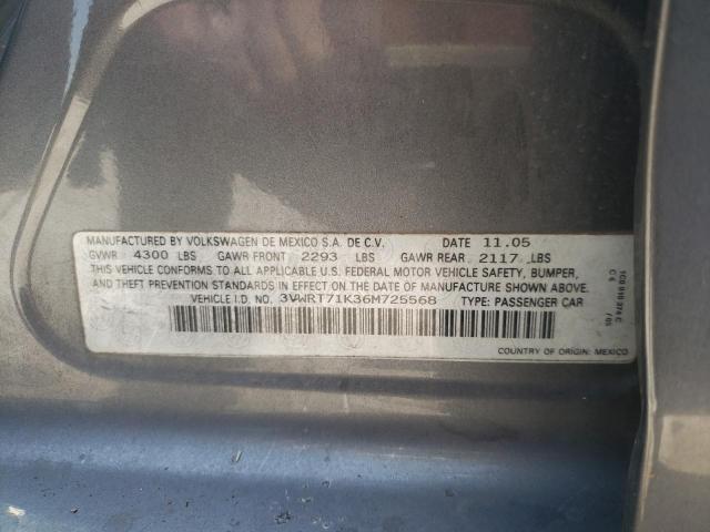 Photo 10 from auction – 2006 VOLKSWAGEN JETTA TDI with VIN 3VWRT71K36M725568