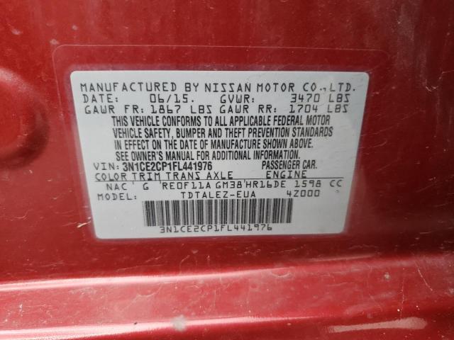 Photo 10 from auction – 2015 NISSAN VERSA NOTE with VIN 3N1CE2CP1FL441976