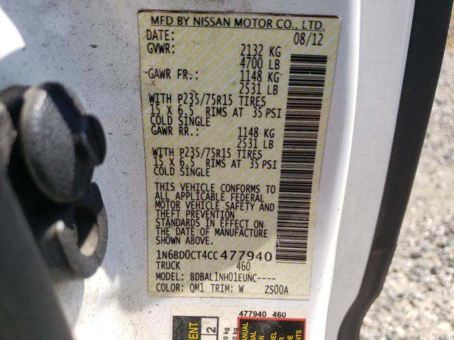 Photo 10 from auction – 2012 NISSAN FRONTIER S with VIN 1N6BD0CT4CC477940
