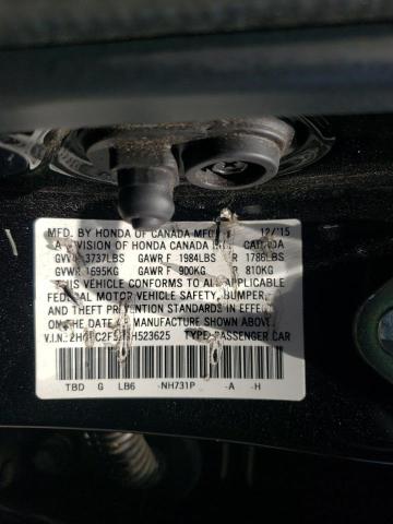 Photo 10 from auction – 2016 HONDA CIVIC LX with VIN 2HGFC2F52GH523625