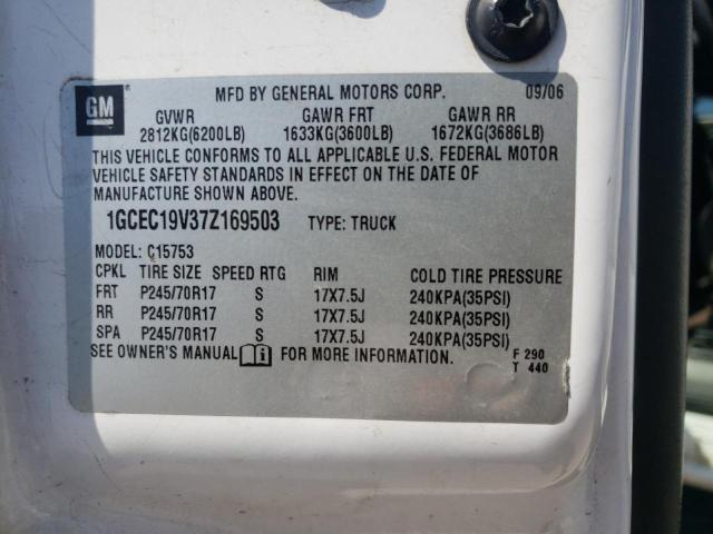 Photo 10 from auction – 2007 CHEVROLET SILVERADO with VIN 1GCEC19V37Z169503