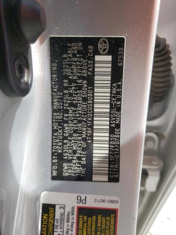 Photo 10 from auction – 2012 TOYOTA CAMRY BASE with VIN 4T1BF1FK0CU580901
