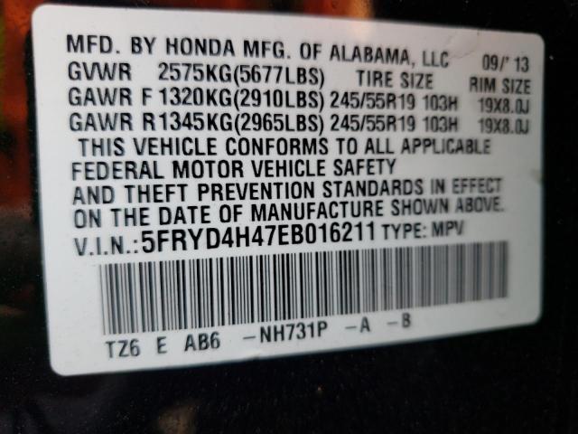 Zdjęcie 10 z aukcji – 2014 ACURA MDX TECHNO z VIN 5FRYD4H47EB016211