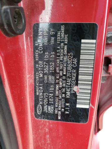 Photo 10 from auction – 2015 HYUNDAI ACCENT GLS with VIN KMHCT4AE7FU863025
