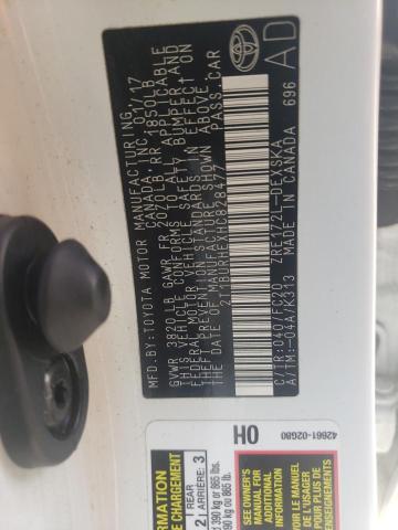 Photo 10 from auction – 2017 TOYOTA COROLLA L with VIN 2T1BURHEXHC828477