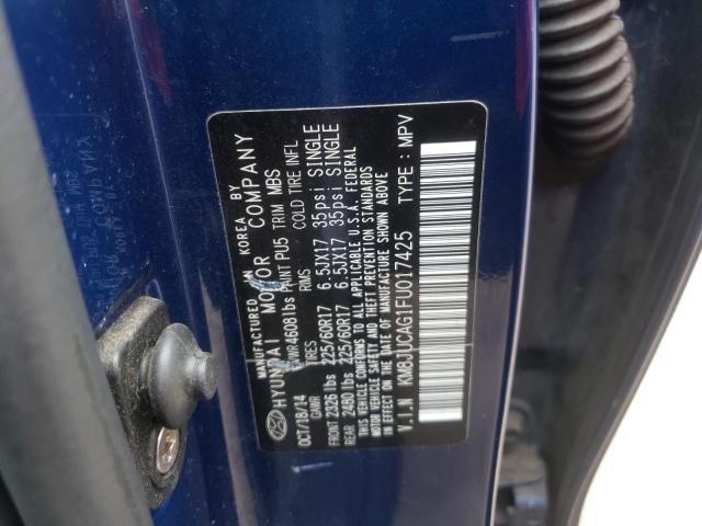 Photo 10 from auction – 2015 HYUNDAI TUCSON LIM with VIN KM8JUCAG1FU017425