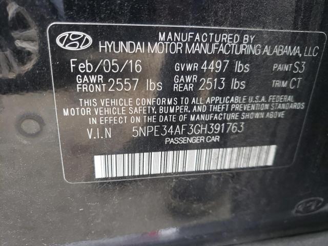 Photo 10 from auction – 2016 HYUNDAI SONATA SPO with VIN 5NPE34AF3GH391763