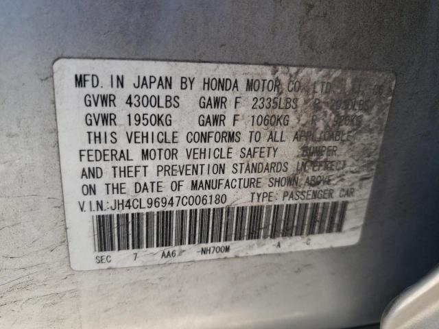 Photo 10 from auction – 2007 ACURA TSX with VIN JH4CL96947C006180